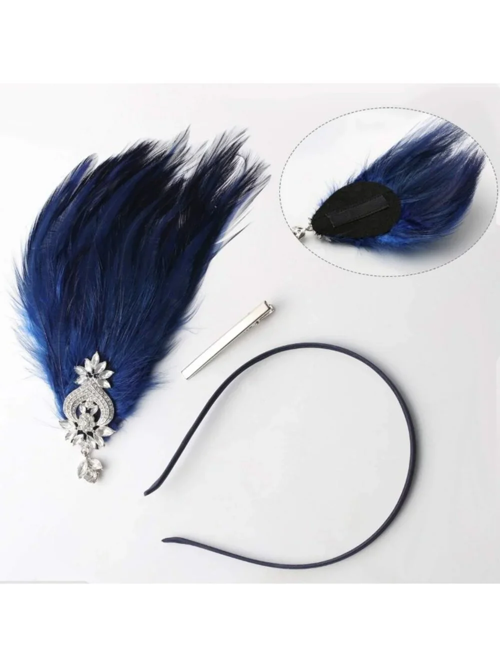 1920s Flapper Feather Headband | Roaring 20s Hair Accessories | Great Gatsby